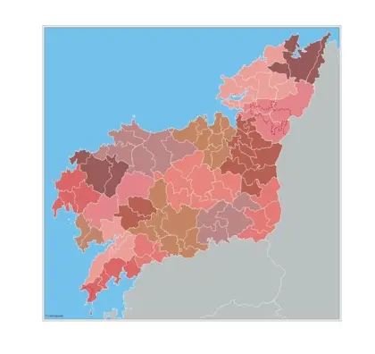 Mapa de municipios de A Coruña — mudo