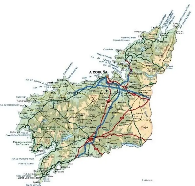 Mapa vectorial de A Coruña — provincia