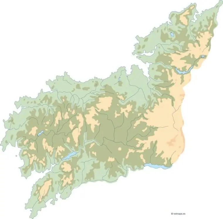 Mapa vectorial de A Coruña — mudo