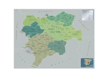 Mapa de municipios de Albacete — con nombres