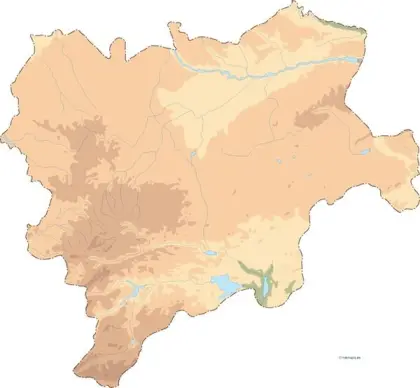 Mapa vectorial de Albacete — mudo