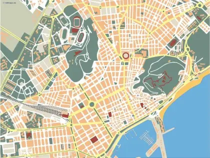 Plano vectorial de Alicante — mudo
