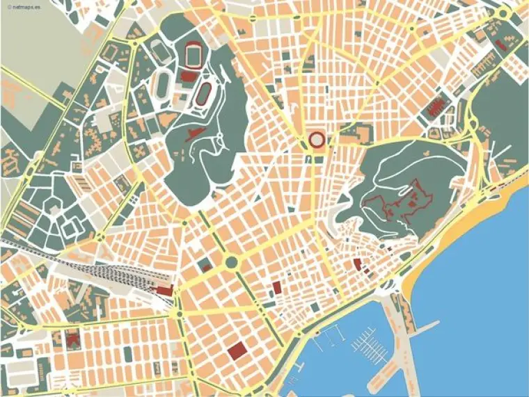 Plano vectorial de Alicante — mudo