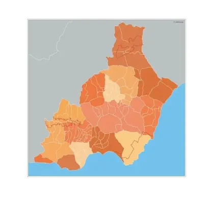 Mapa de municipios de Almería — mudo