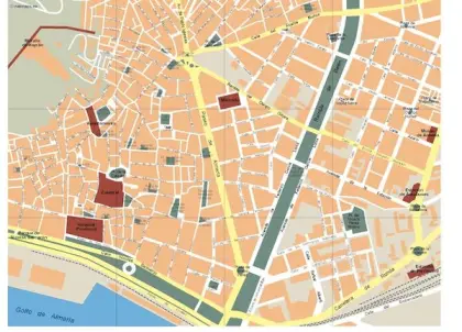 Plano vectorial de Almería — con calles