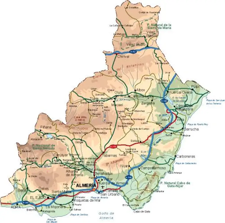 Mapa vectorial de Almería — provincia
