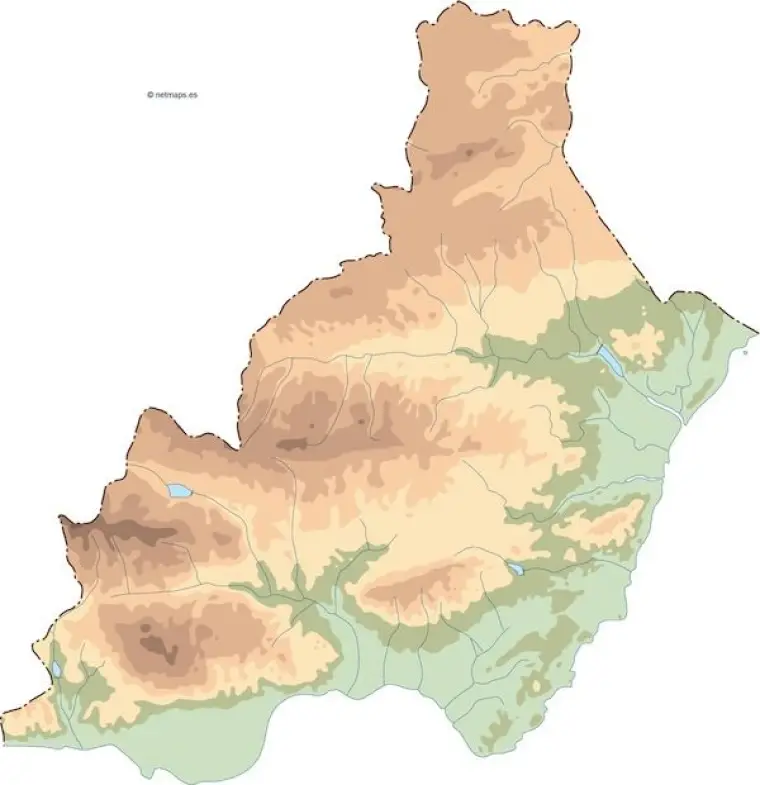 Mapa vectorial de Almería — mudo