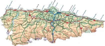 Mapa vectorial de Asturias — provincia