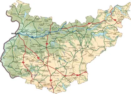Mapa vectorial de Badajoz — provincia