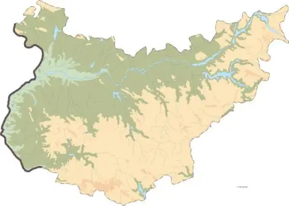 Mapa vectorial de Badajoz — mudo