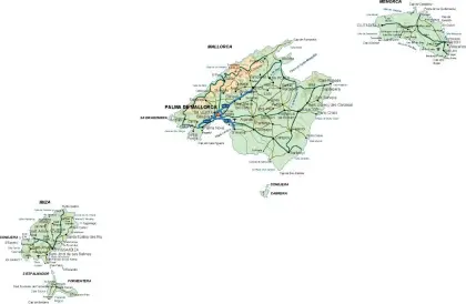 Mapa vectorial de Islas Baleares — provincia