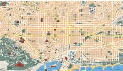 Plano vectorial de Barcelona — con calles