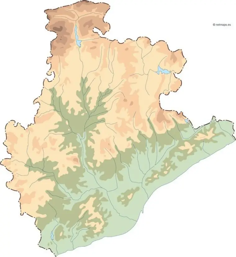 Mapa vectorial de Barcelona — mudo