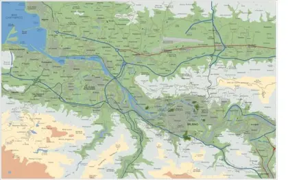 Mapa del área metropolitana de Bilbao — vectorial