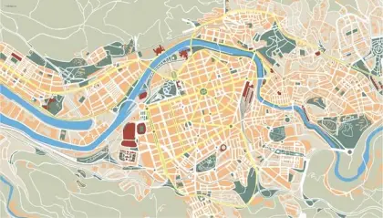 Plano vectorial de Bilbao — mudo