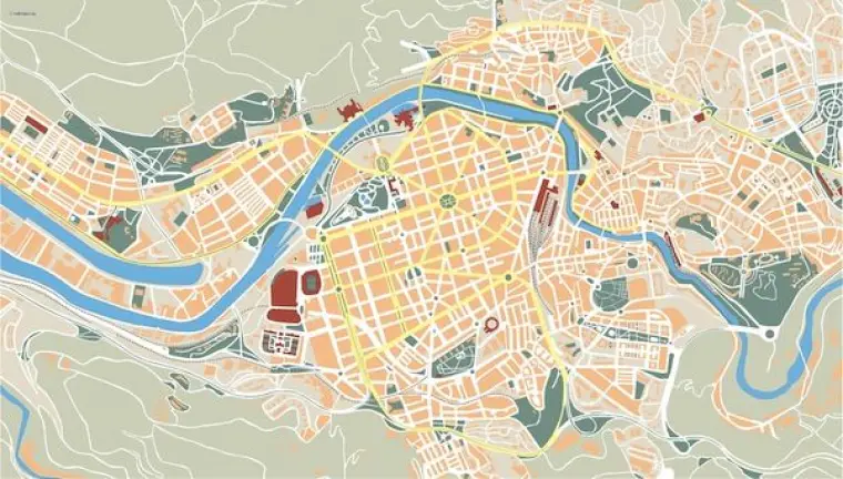 Plano vectorial de Bilbao — mudo