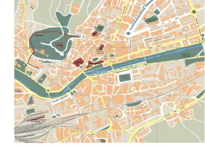Plano vectorial de Burgos — con calles
