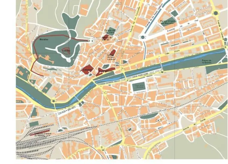 Plano vectorial de Burgos — con calles