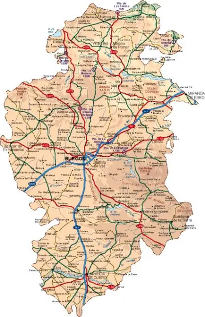 Mapa vectorial de Burgos — provincia