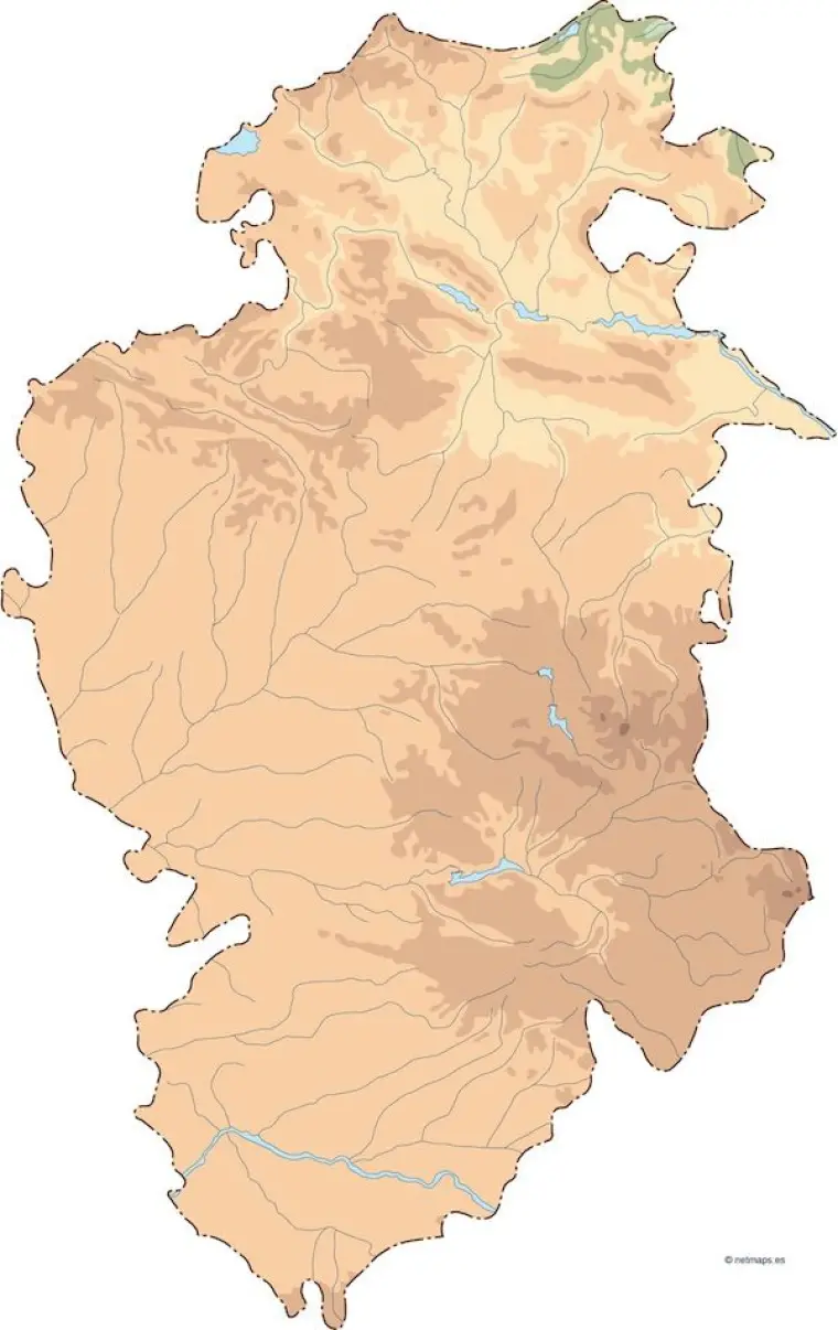 Mapa vectorial de Burgos — mudo