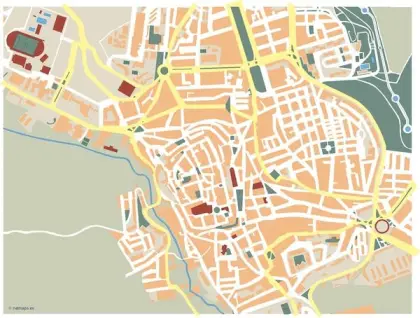 Plano vectorial de Cáceres — mudo