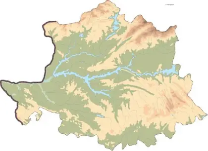 Mapa vectorial de Cáceres — mudo