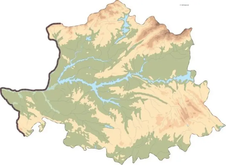 Mapa vectorial de Cáceres — mudo