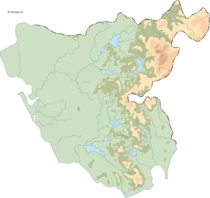Mapa vectorial de Cádiz — mudo