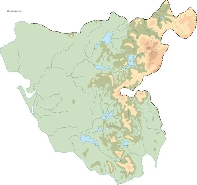 Mapa vectorial de Cádiz — mudo