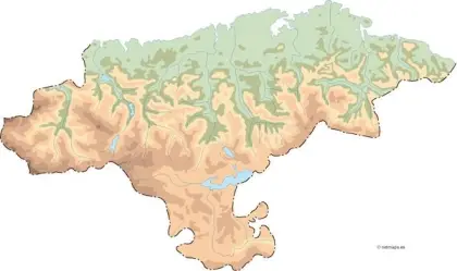 Mapa vectorial de Cantabria — mudo