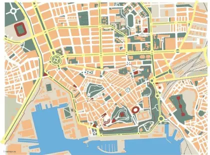 Plano vectorial de Cartagena — mudo