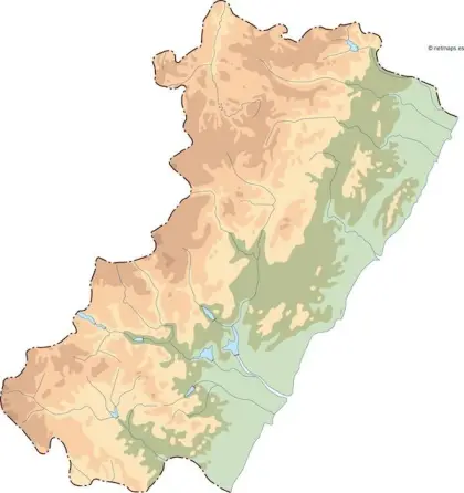 Mapa vectorial de Castellón — mudo