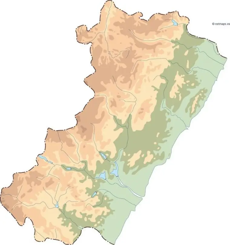 Mapa vectorial de Castellón — mudo