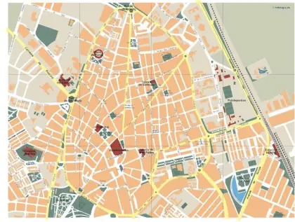 Plano vectorial de Ciudad Real — con calles