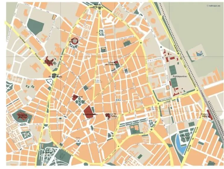 Plano vectorial de Ciudad Real — con calles