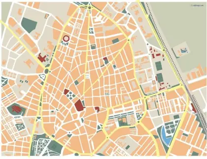 Plano vectorial de Ciudad Real — mudo