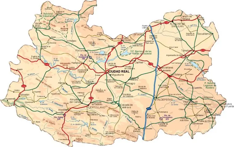 Mapa vectorial de Ciudad Real — provincia