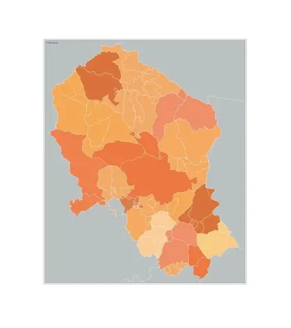Mapa de municipios de Córdoba — mudo