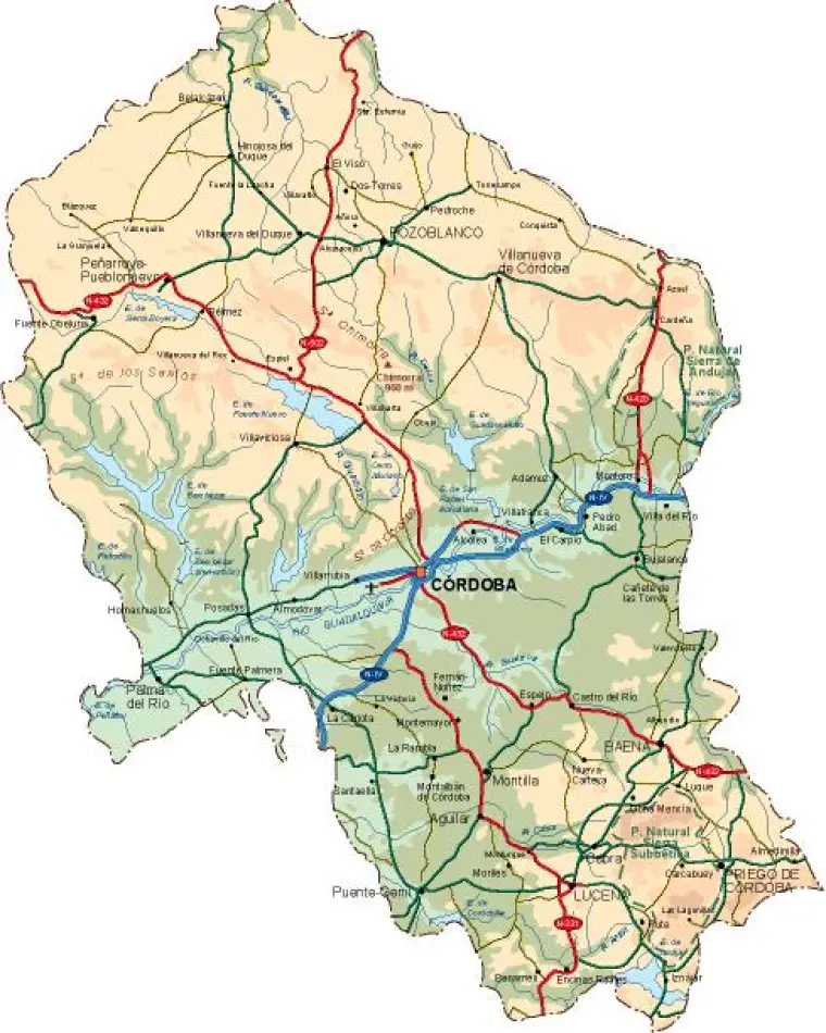 Mapa vectorial de Córdoba — provincia