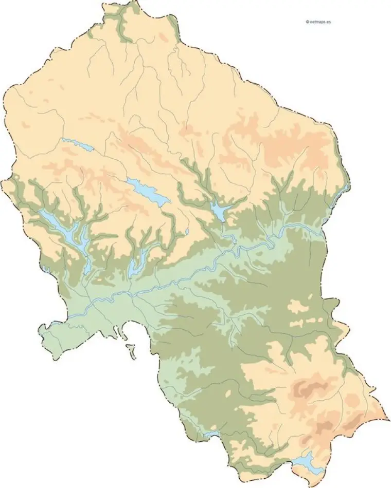 Mapa vectorial de Córdoba — mudo