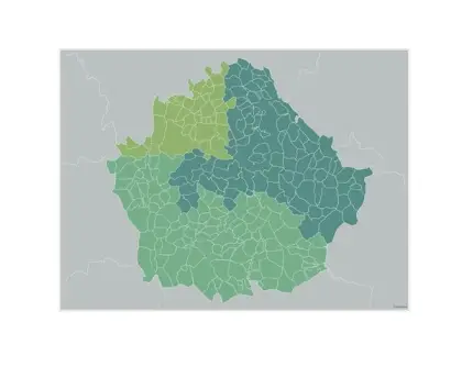 Mapa de municipios de Cuenca — mudo
