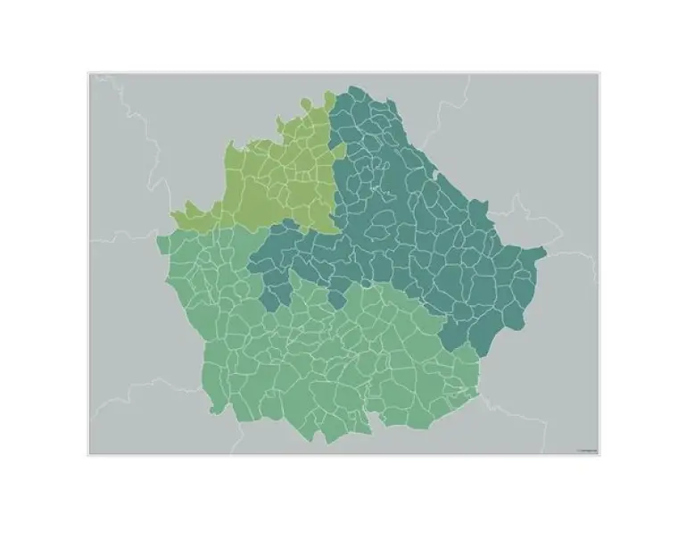 Mapa de municipios de Cuenca — mudo