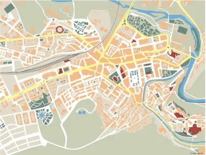 Plano vectorial de Cuenca — mudo