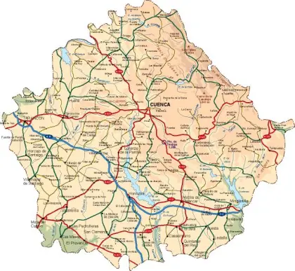 Mapa vectorial de Cuenca — provincia
