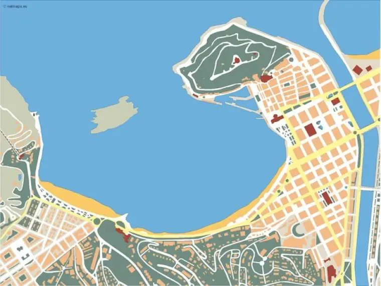 Plano vectorial de Donostia — mudo
