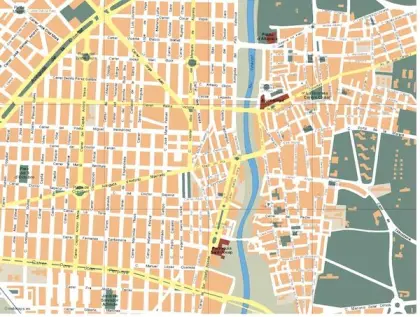 Plano vectorial de Elche — con calles