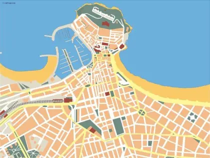 Plano vectorial de Gijon — mudo