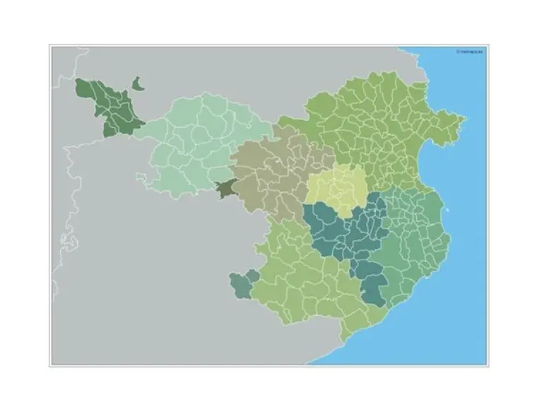 Mapa de municipios de Girona — mudo