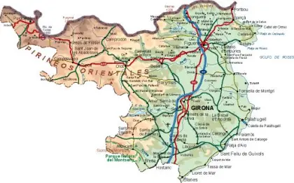 Mapa vectorial de Girona — provincia