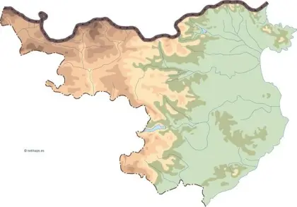 Mapa vectorial de Girona — mudo